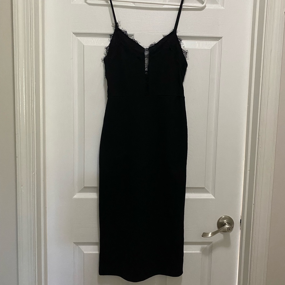 ZARA Black Midi Dress